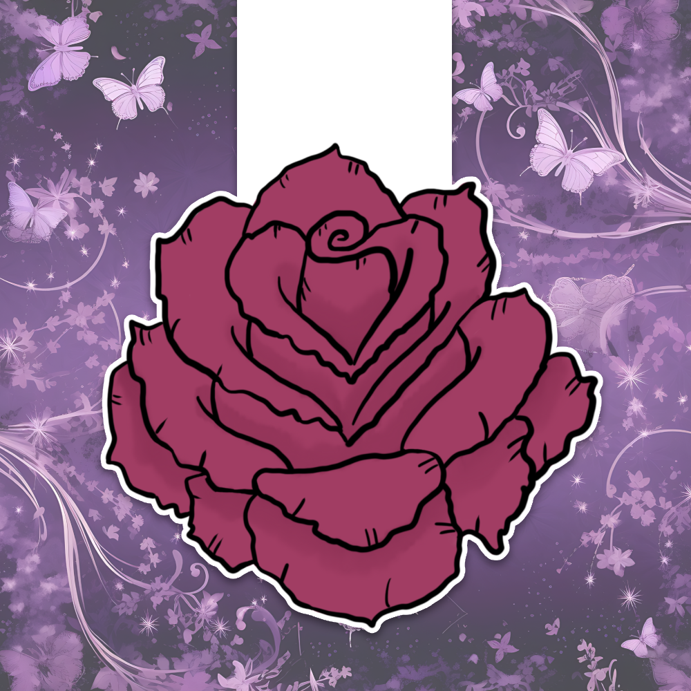 Rose magnetic bookmark