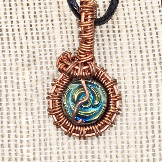 Iris hematite wire wrapped necklace - Moon Cabin Creations