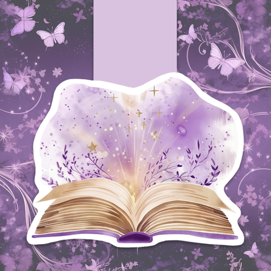 Lavender Books magnetic bookmark
