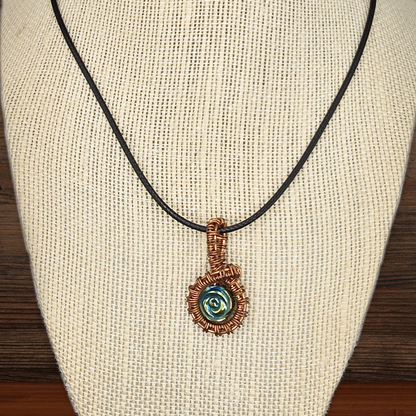 Iris hematite wire wrapped necklace - Moon Cabin Creations