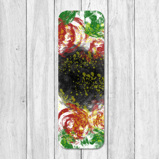 Multicolor splatter laminated bookmark