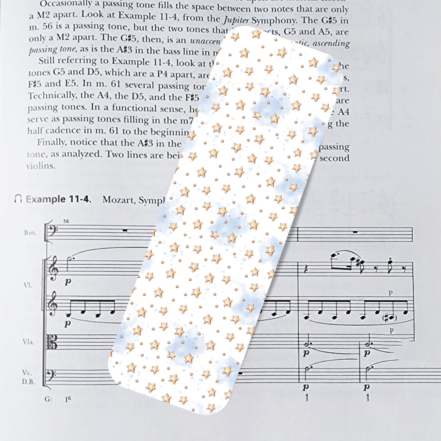 Starry dream bookmark, white