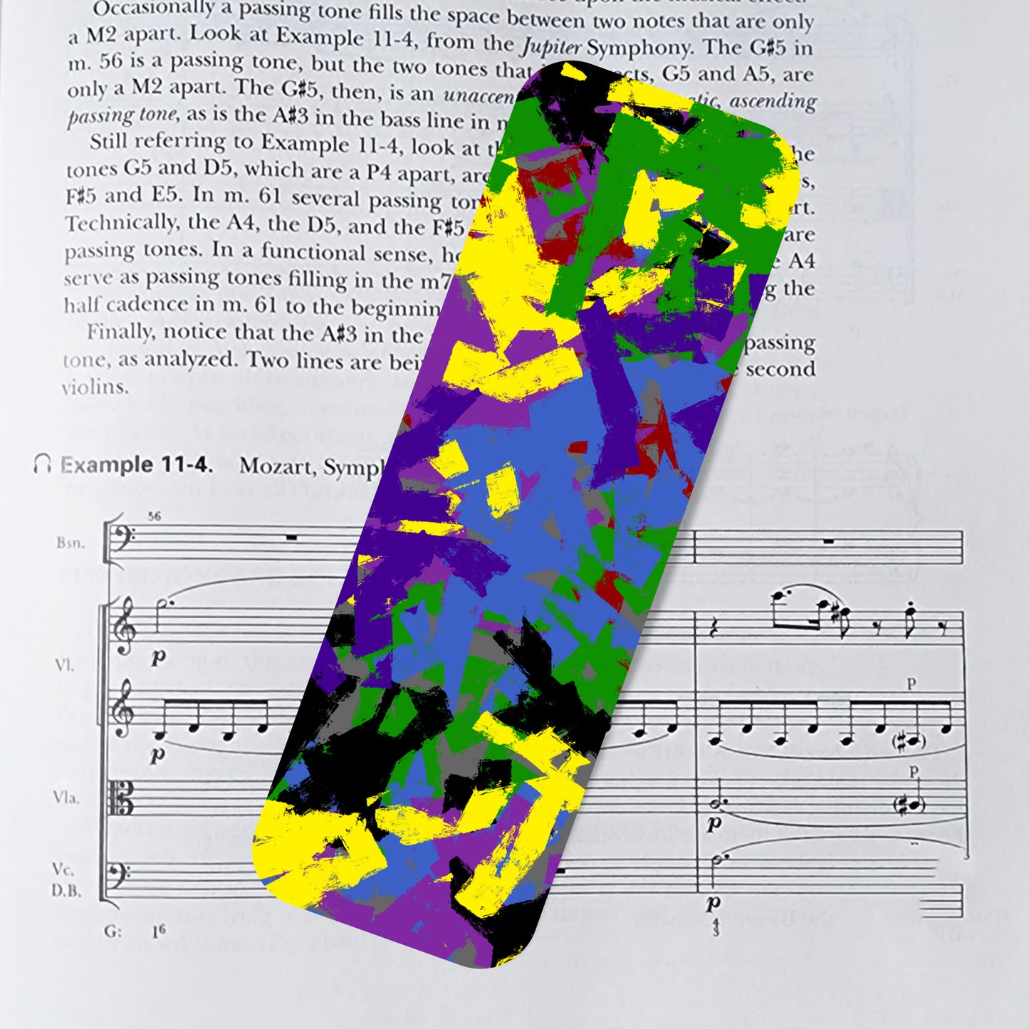 Geometric design laminated bookmark