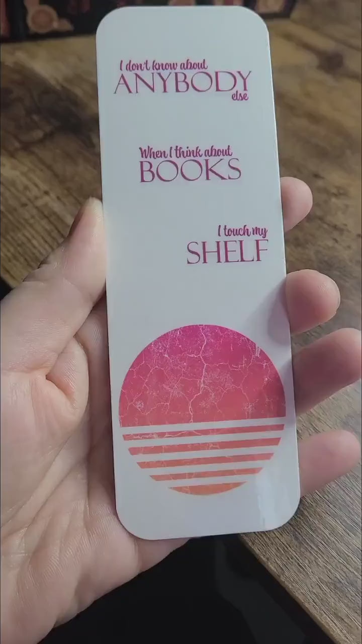 When I think about books laminated bookmark