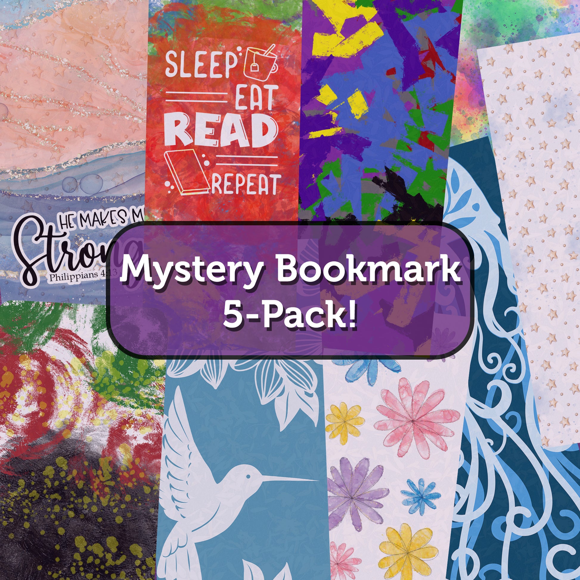 Mystery bookmark five pack