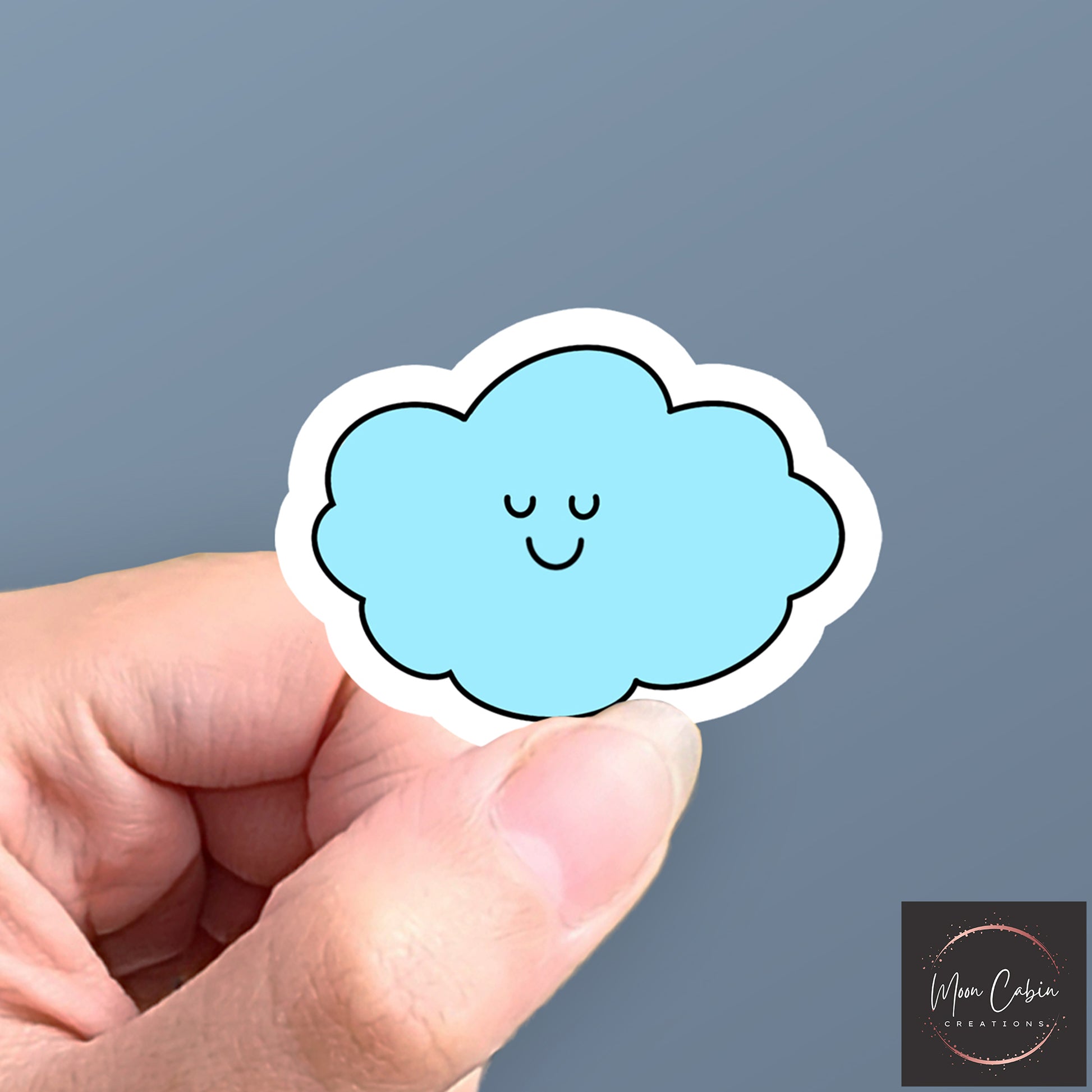 Happy little cloud vinyl sticker