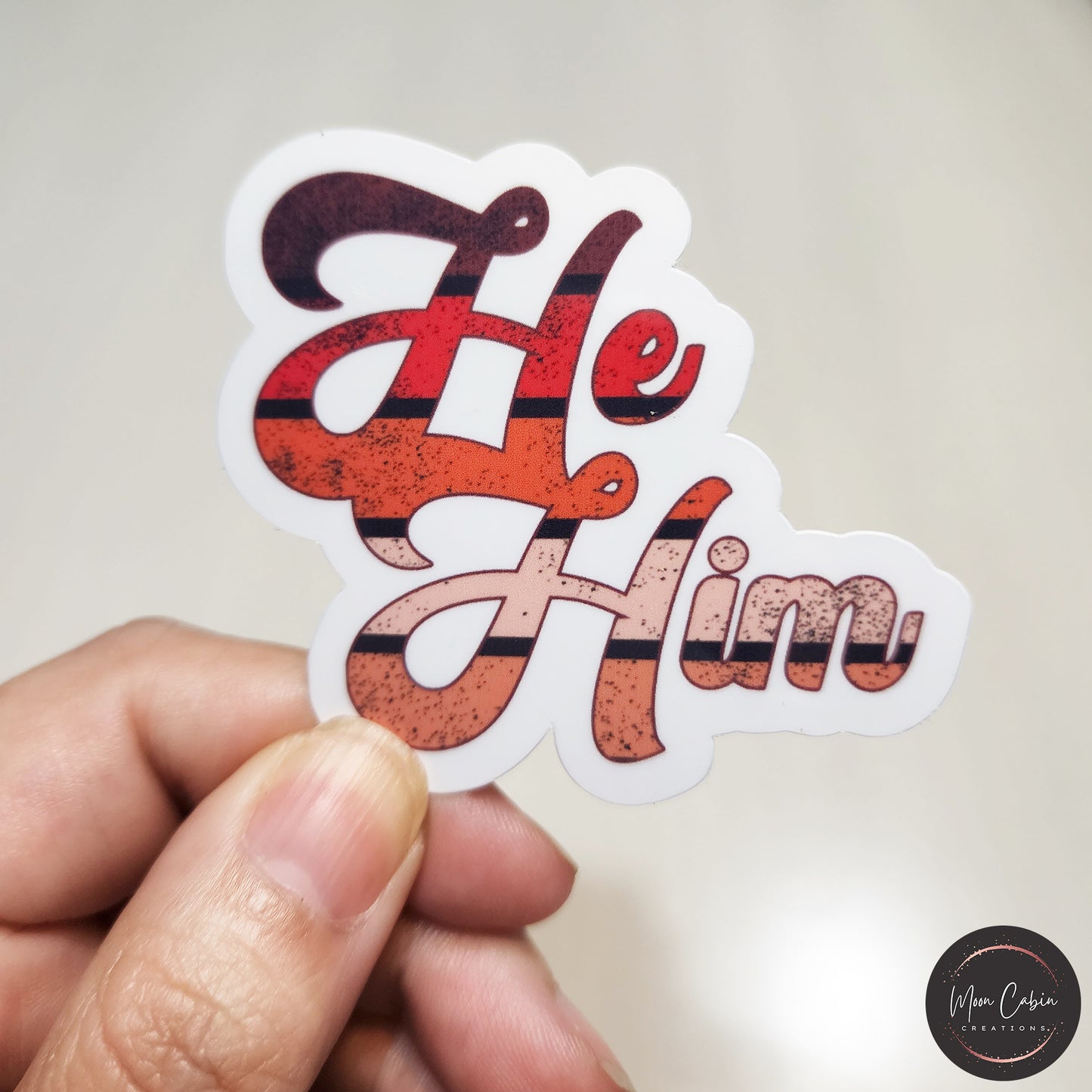 They them retro pronoun vinyl sticker